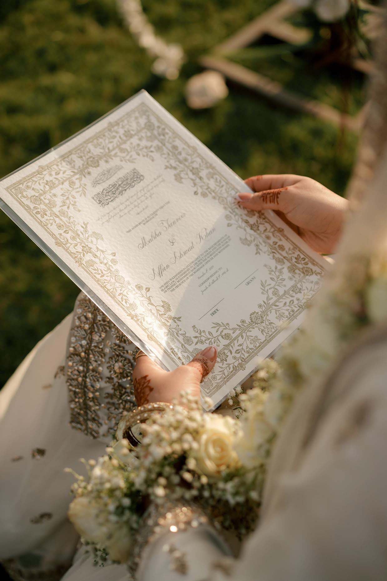 Floral Nikah Certificates