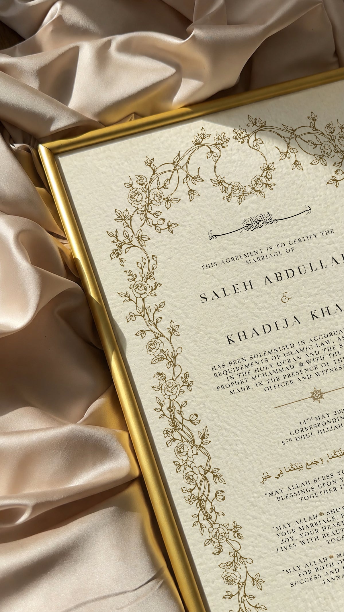Bundle: Large Extended Nikah Certificate - Roots of Sakinah