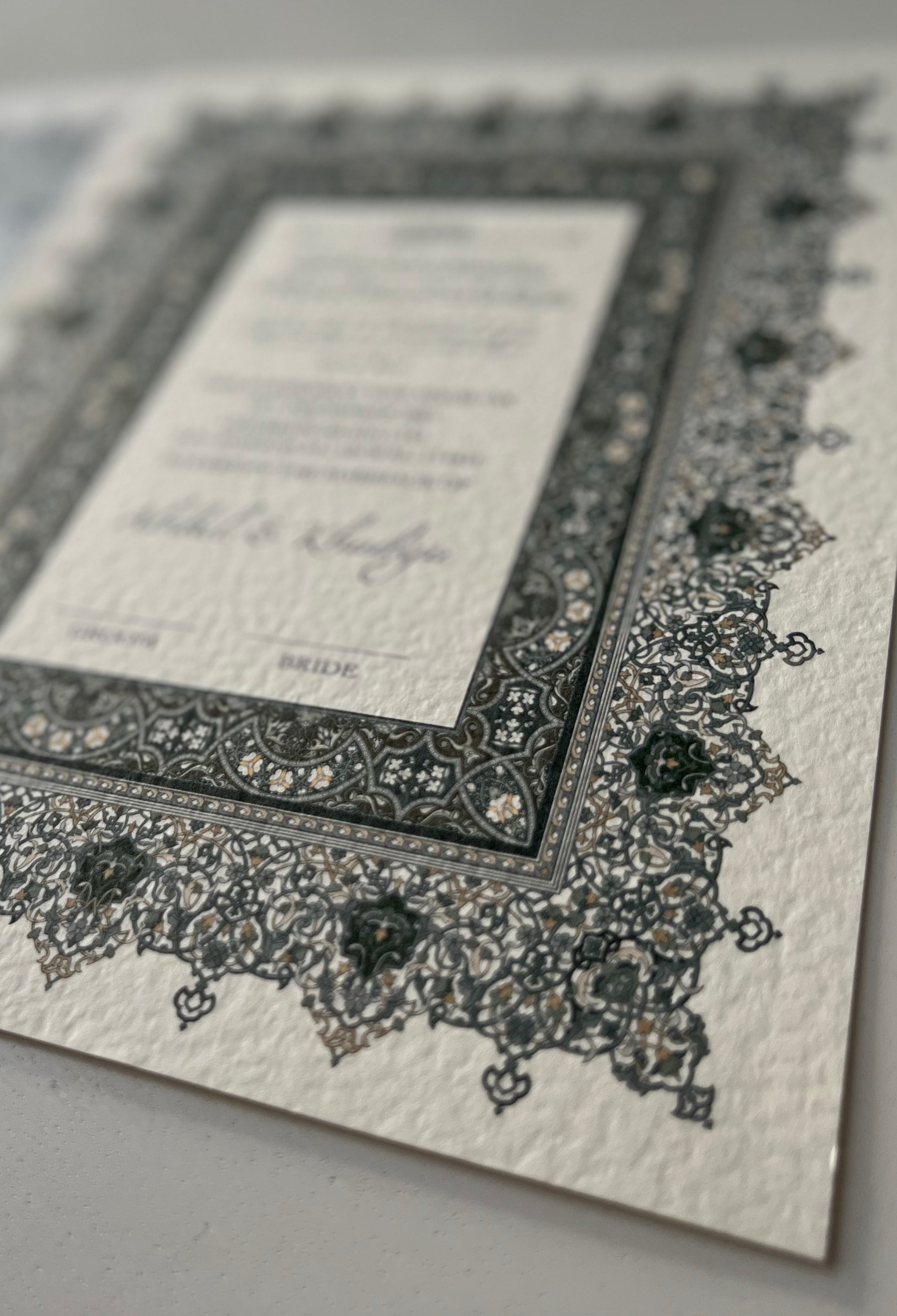 Nikah Certificate - Legacy of Unity