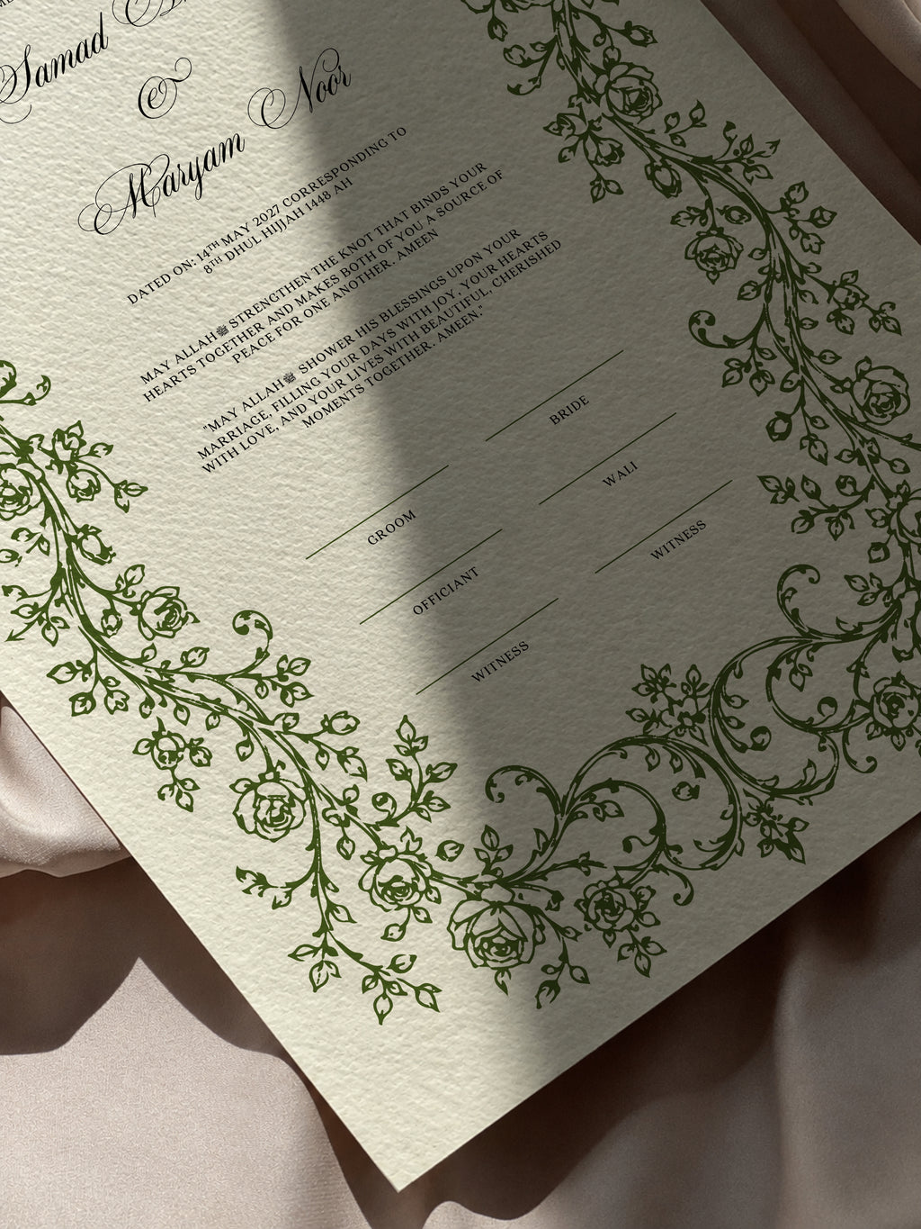 Bundle: Large Extended Nikah Certificate - In the Season of Barakah