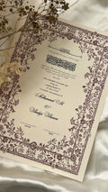 Nikah Certificate - Contract of Affection