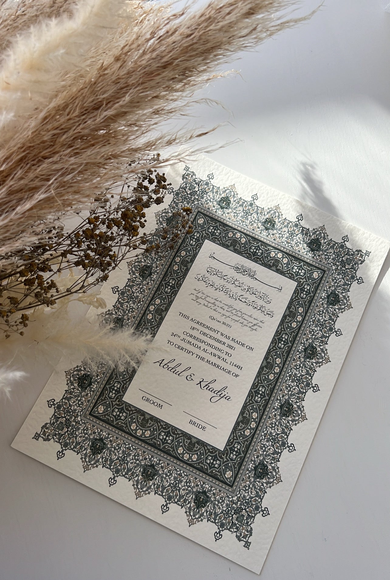 Nikah Certificate - Legacy of Unity