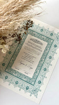 Nikah Certificate - Blue Hope