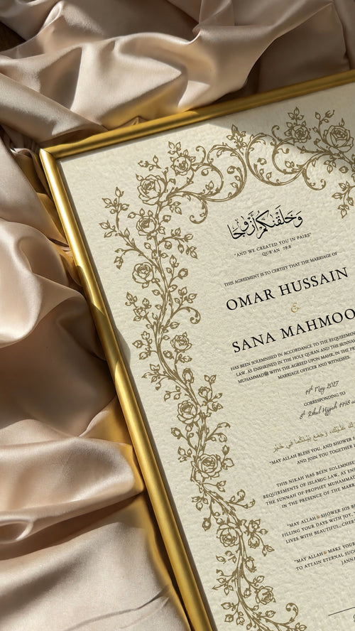 Bundle: Large Extended Nikah Certificate - The Spring of Mawaddah