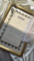 Bundle: Nikah Certificate - Promise of Mercy + Frame + Pen