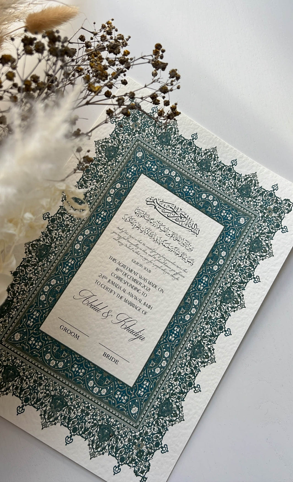 Nikah Certificate - Hearts Promise