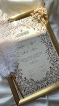 Bundle: Nikah Certificate - Shine of the Rose + Frame + Pen