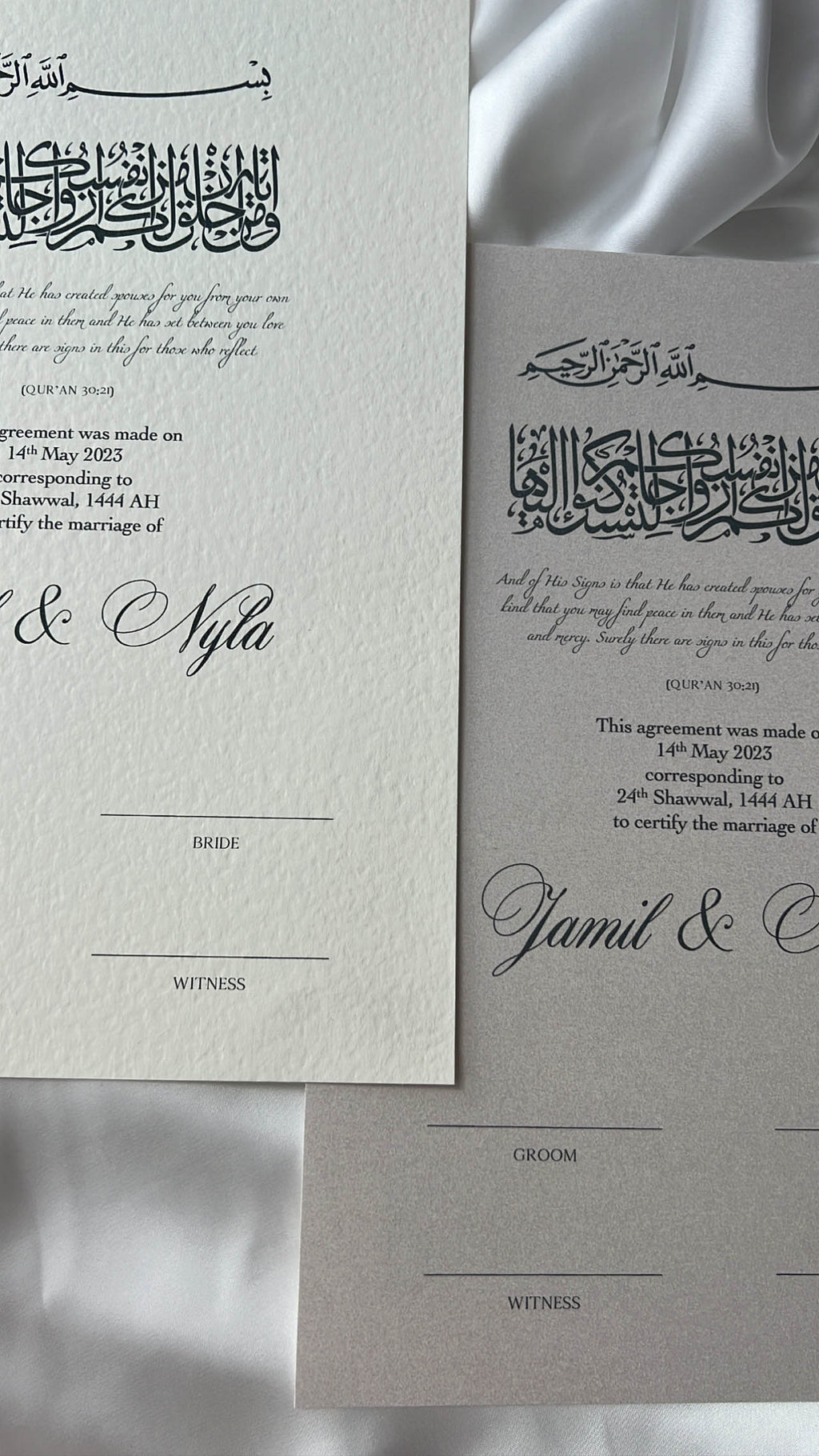 Nikah Certificate - Contract of Mercy