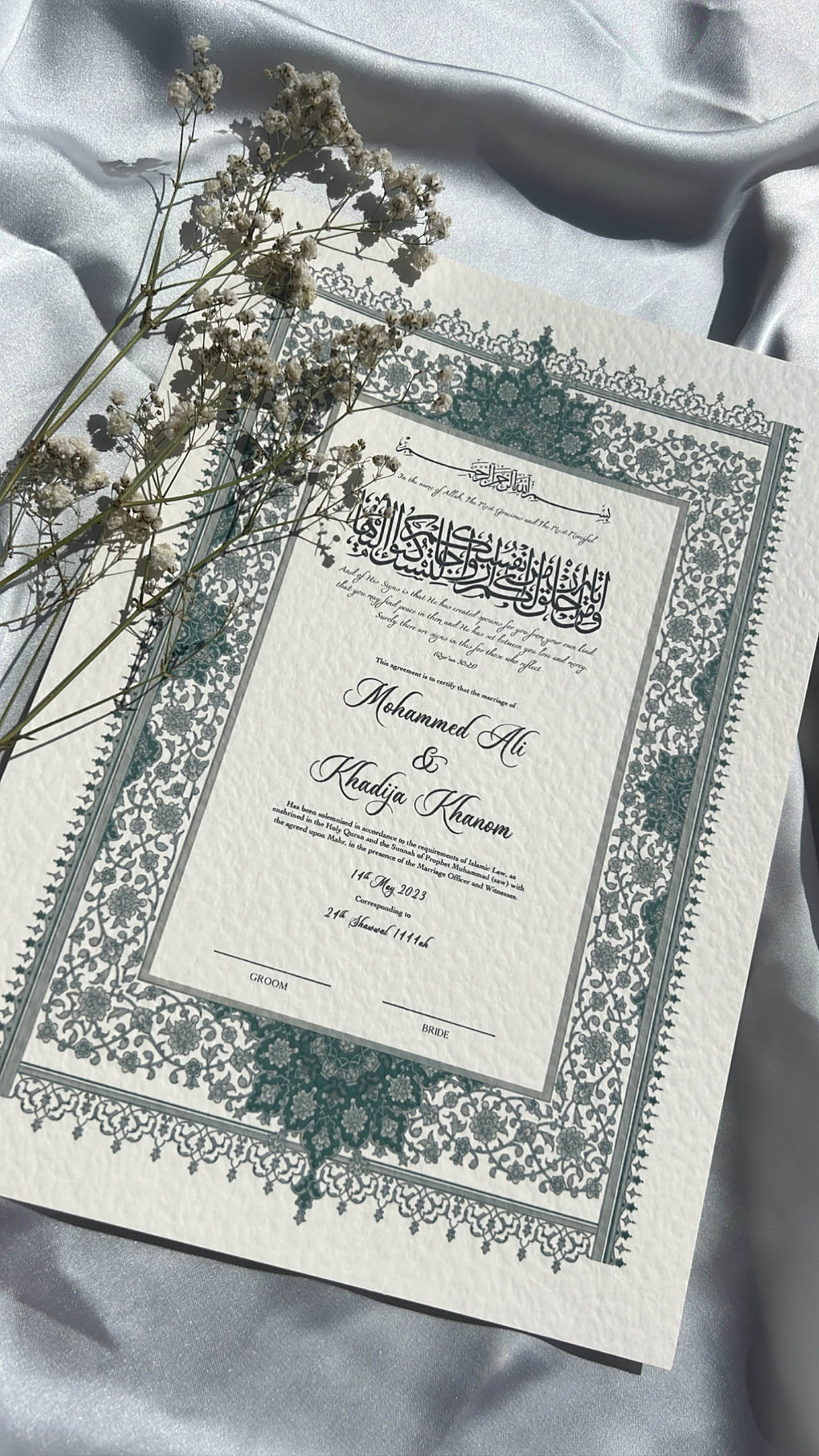 Nikah Certificate - Light of Life