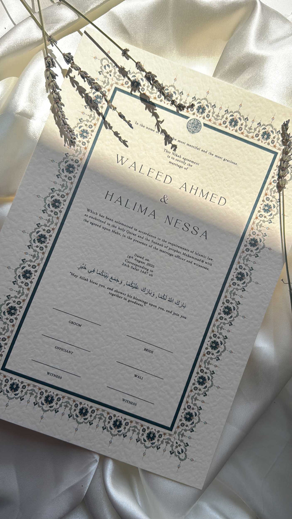 Nikah Certificate - Ocean of Love
