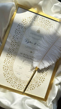 Bundle: Nikah Certificate - Threads of Gold + Frame + Pen