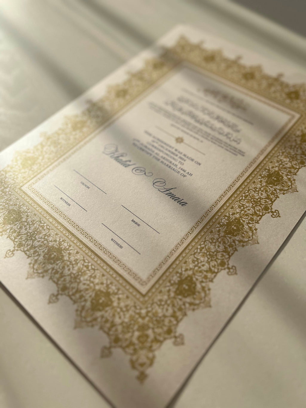 Nikah Certificate - Treasure of Shine + Pen
