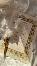 Nikah Certificate - Luminous Hearts + Pen