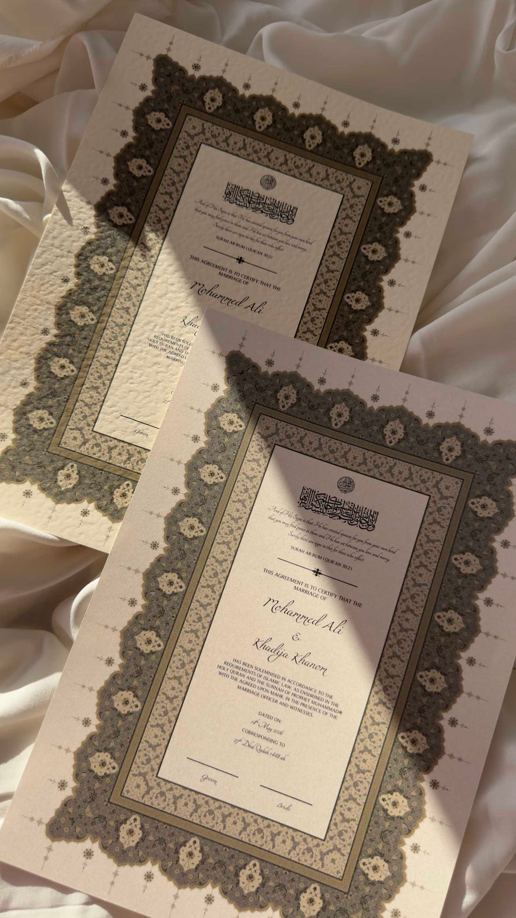 Bundle: Nikah Certificate - Essence of Us + Frame + Pen