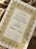 Nikah Certificate - Treasure of Shine
