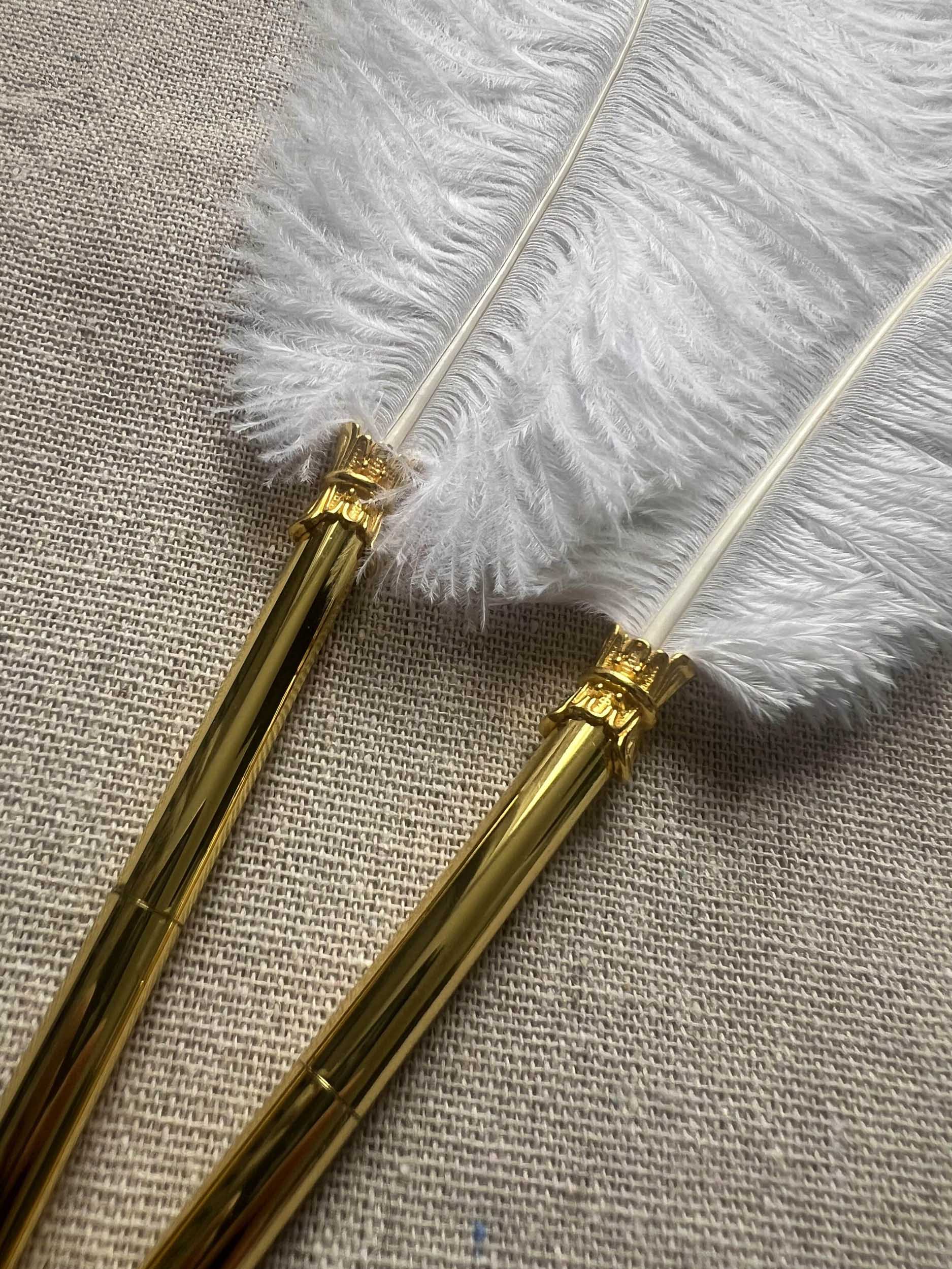 Gold Nikah Feather Pen