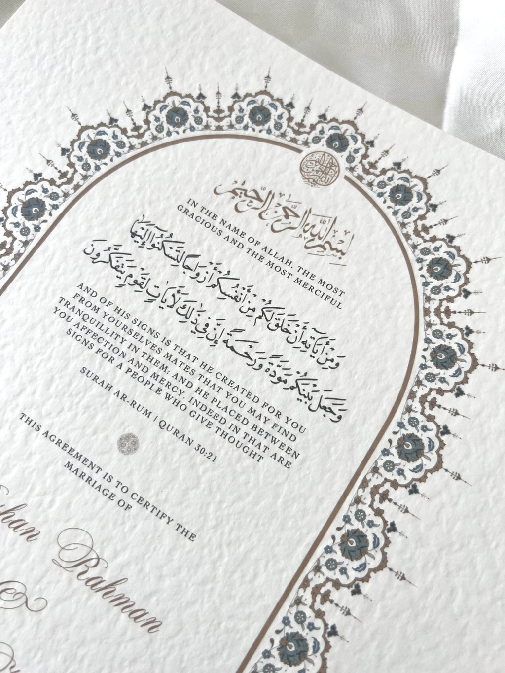 Nikah Certificate - Contract of Affection + Pen