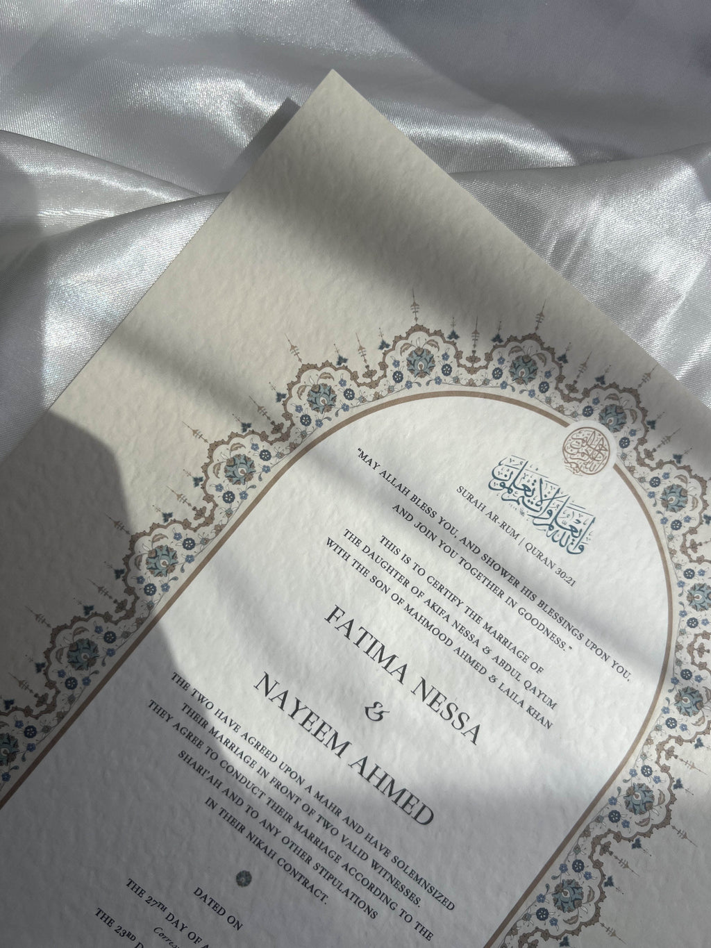 Nikah Certificate - Promise of Love + Pen