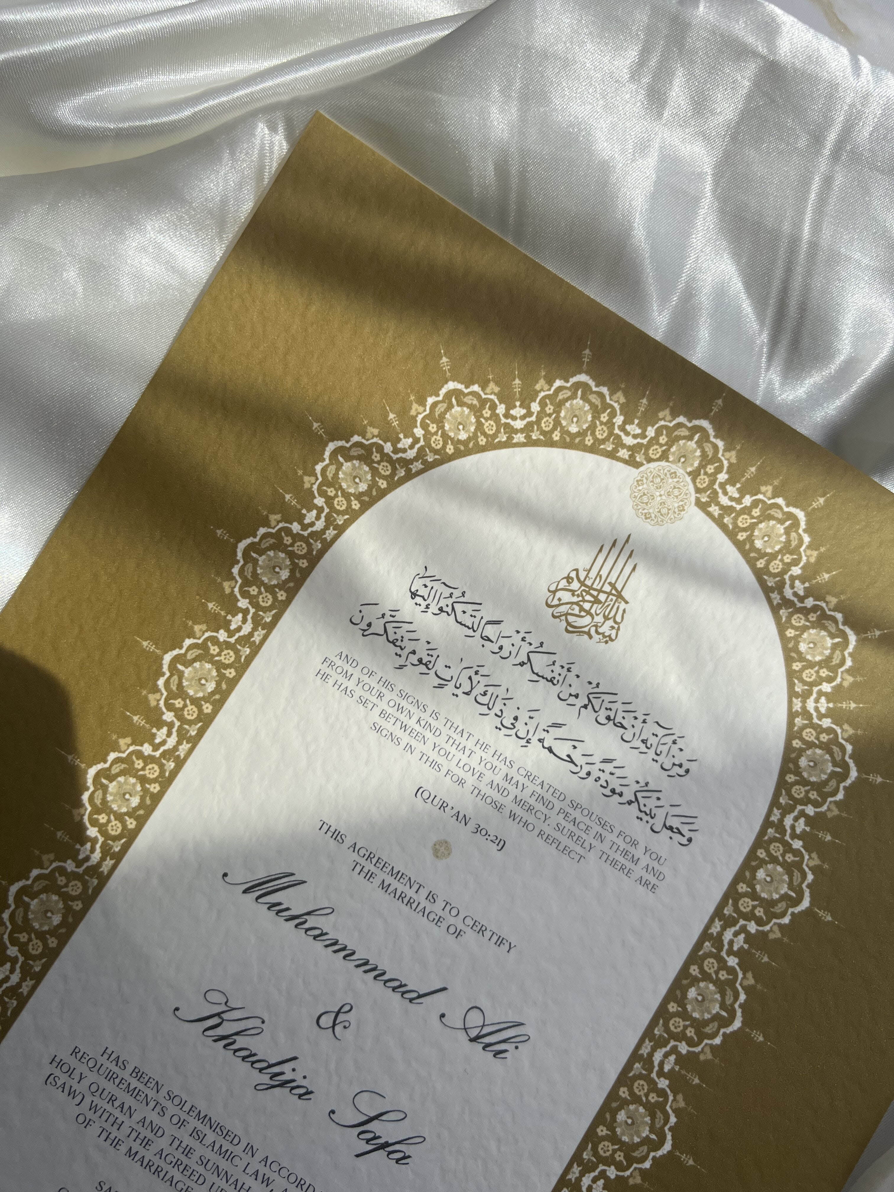 Nikah Certificate - Moment of Promise + Pen