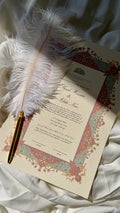Nikah Certificate - Blush Horizon + Pen