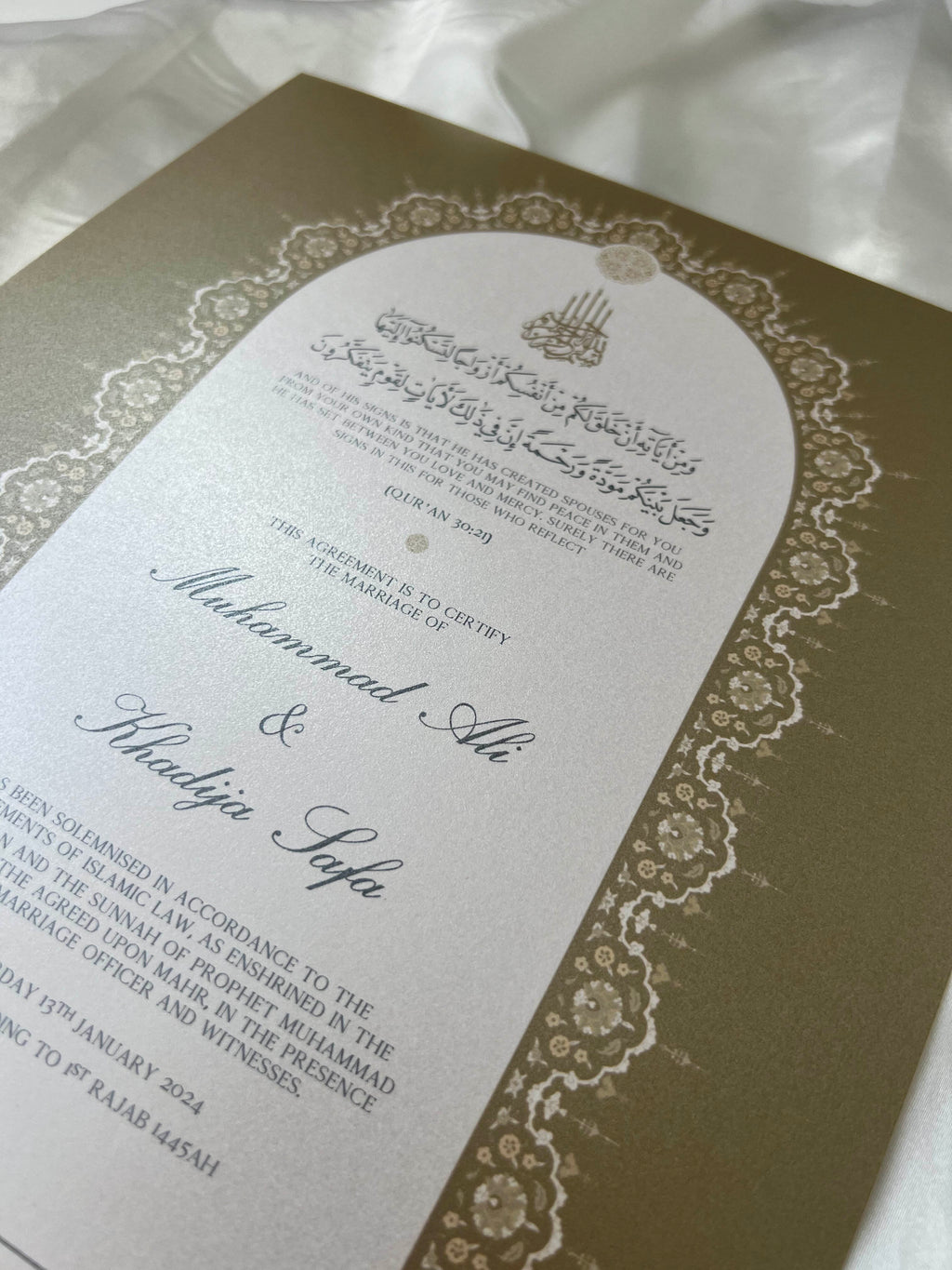 Nikah Certificate - Moment of Promise + Pen