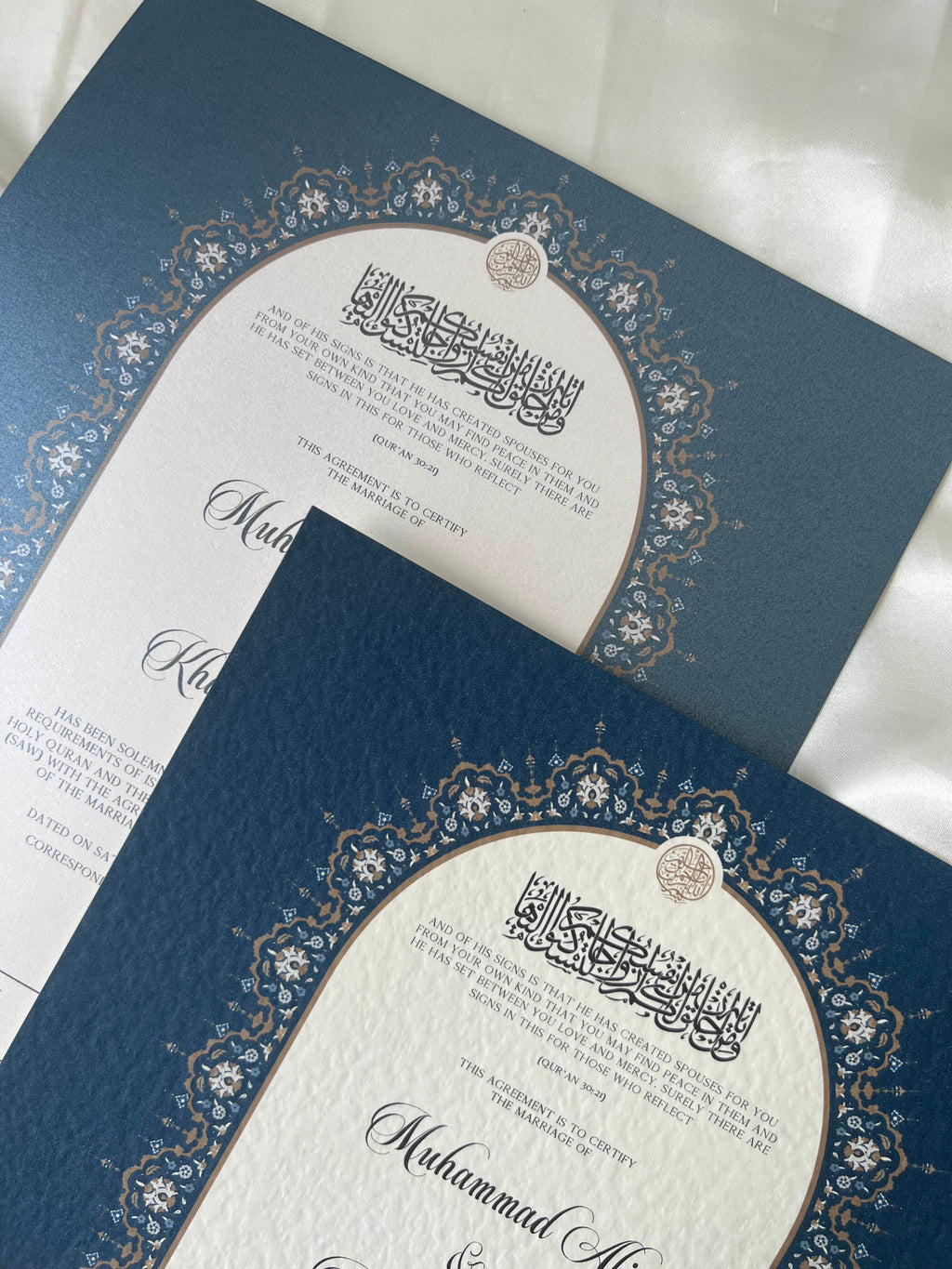 Nikah Certificate - The Blue Contract + Pen
