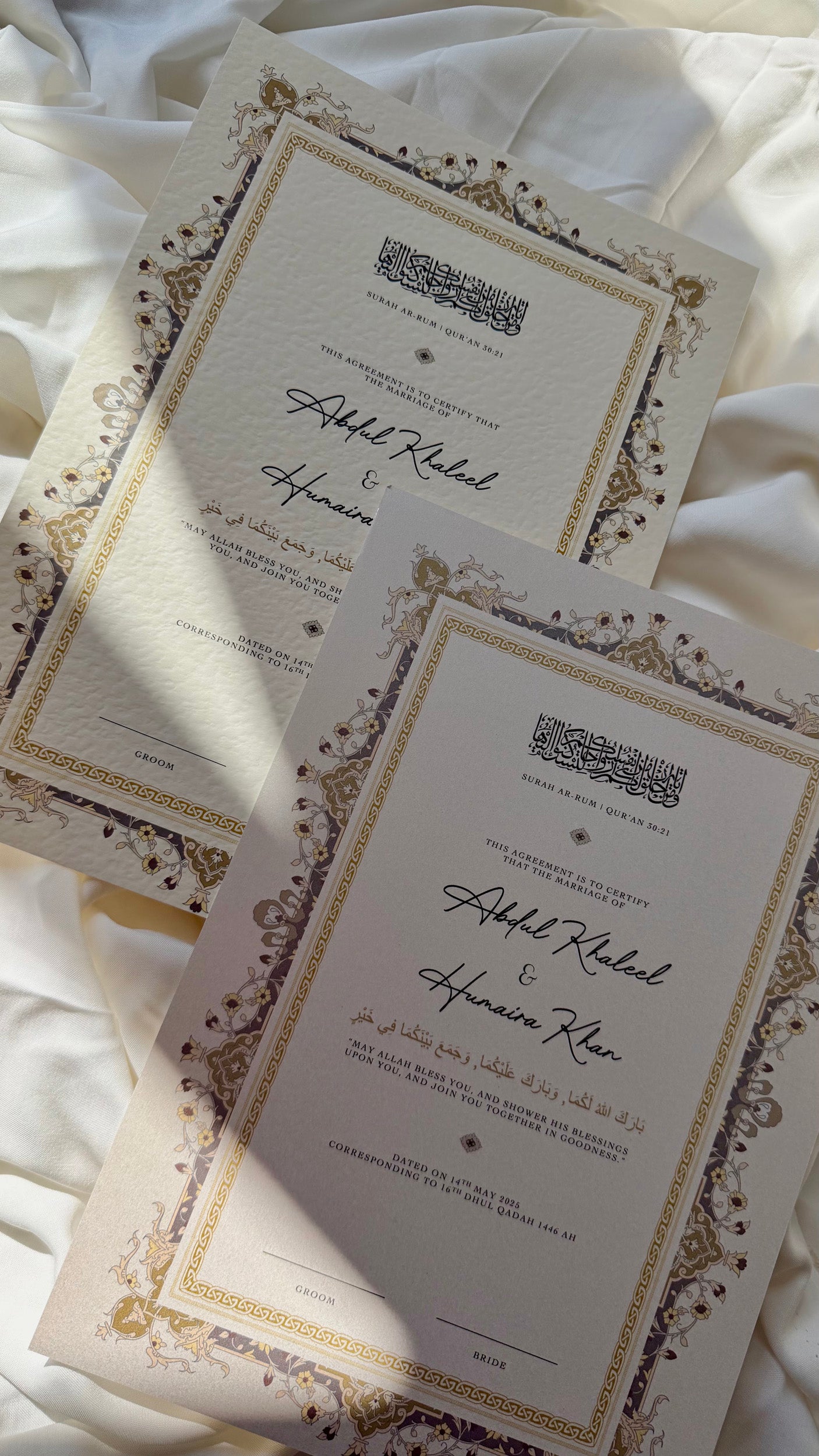 Nikah Certificate - Pure bond + Pen