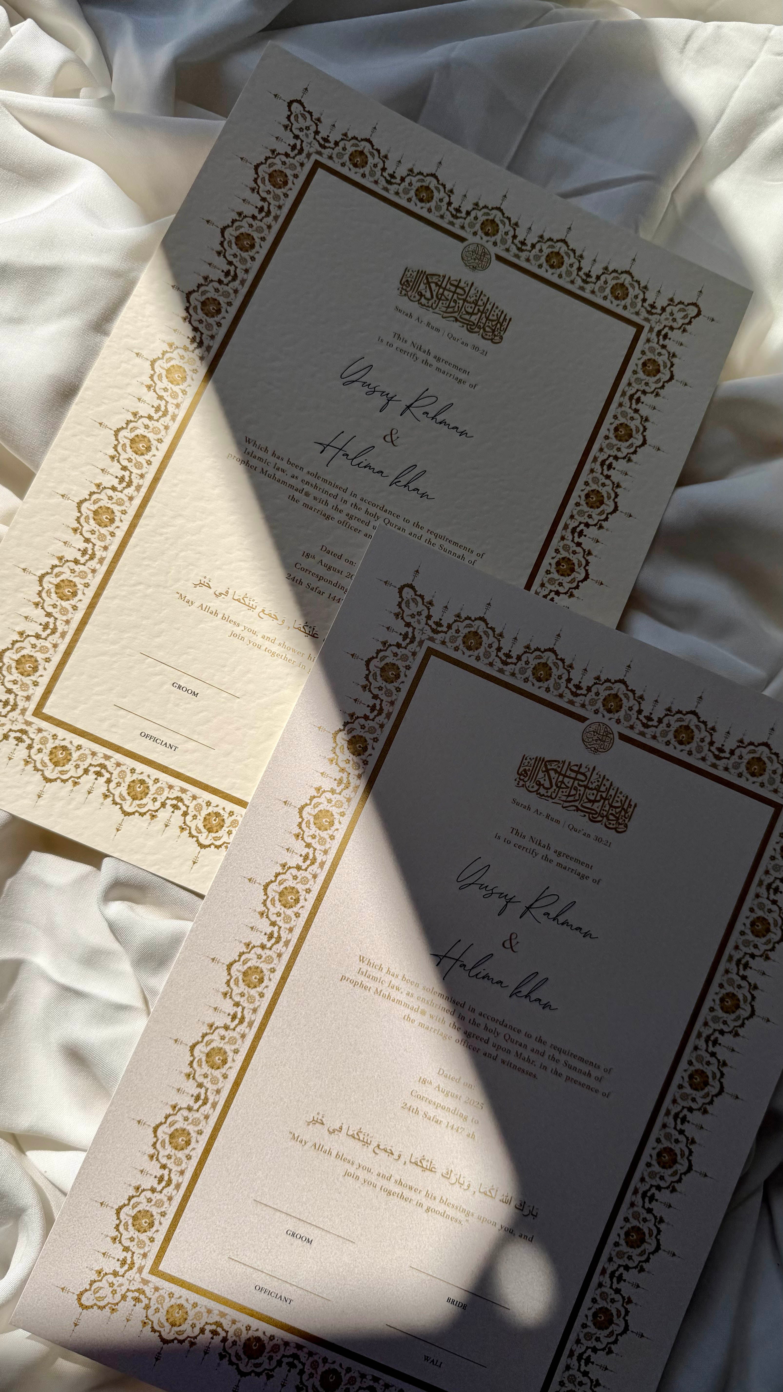 Nikah Certificate - Crown of Gold