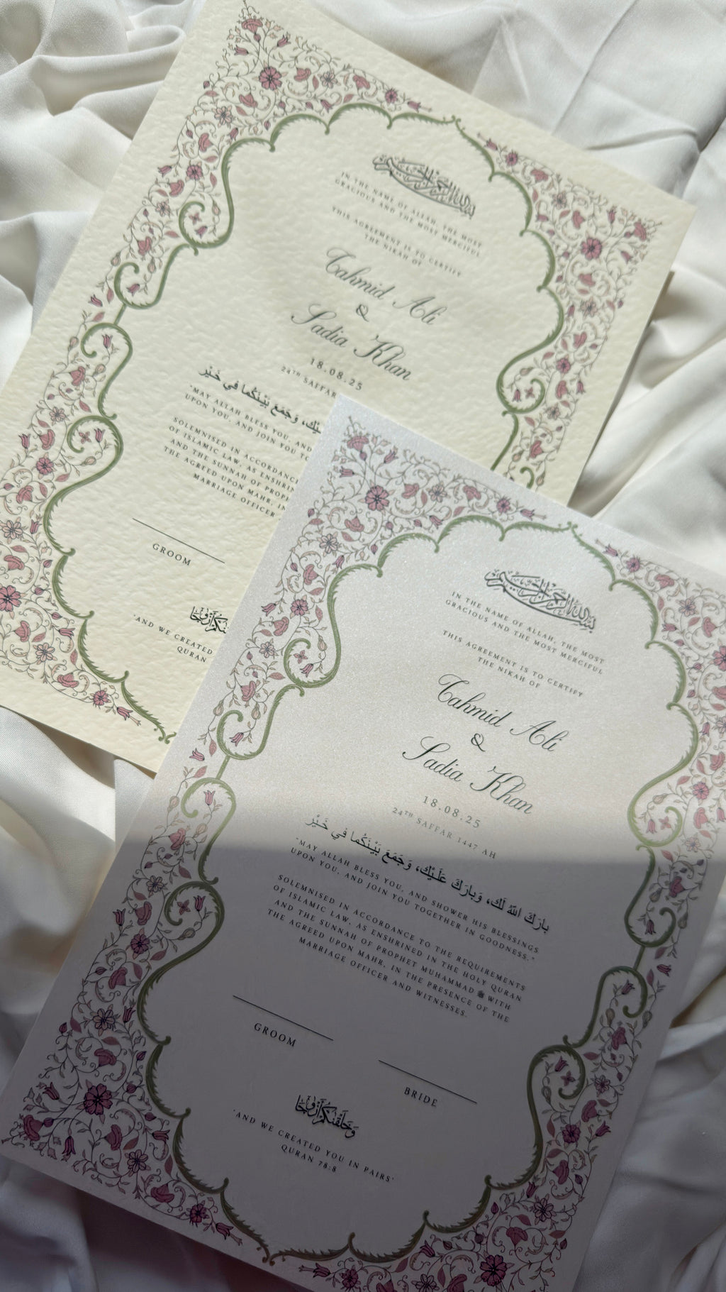 Nikah Certificate - Spring of Love