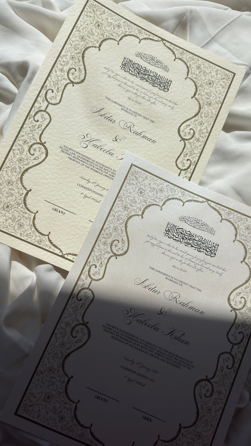 Nikah Certificate - Garden of Barakah