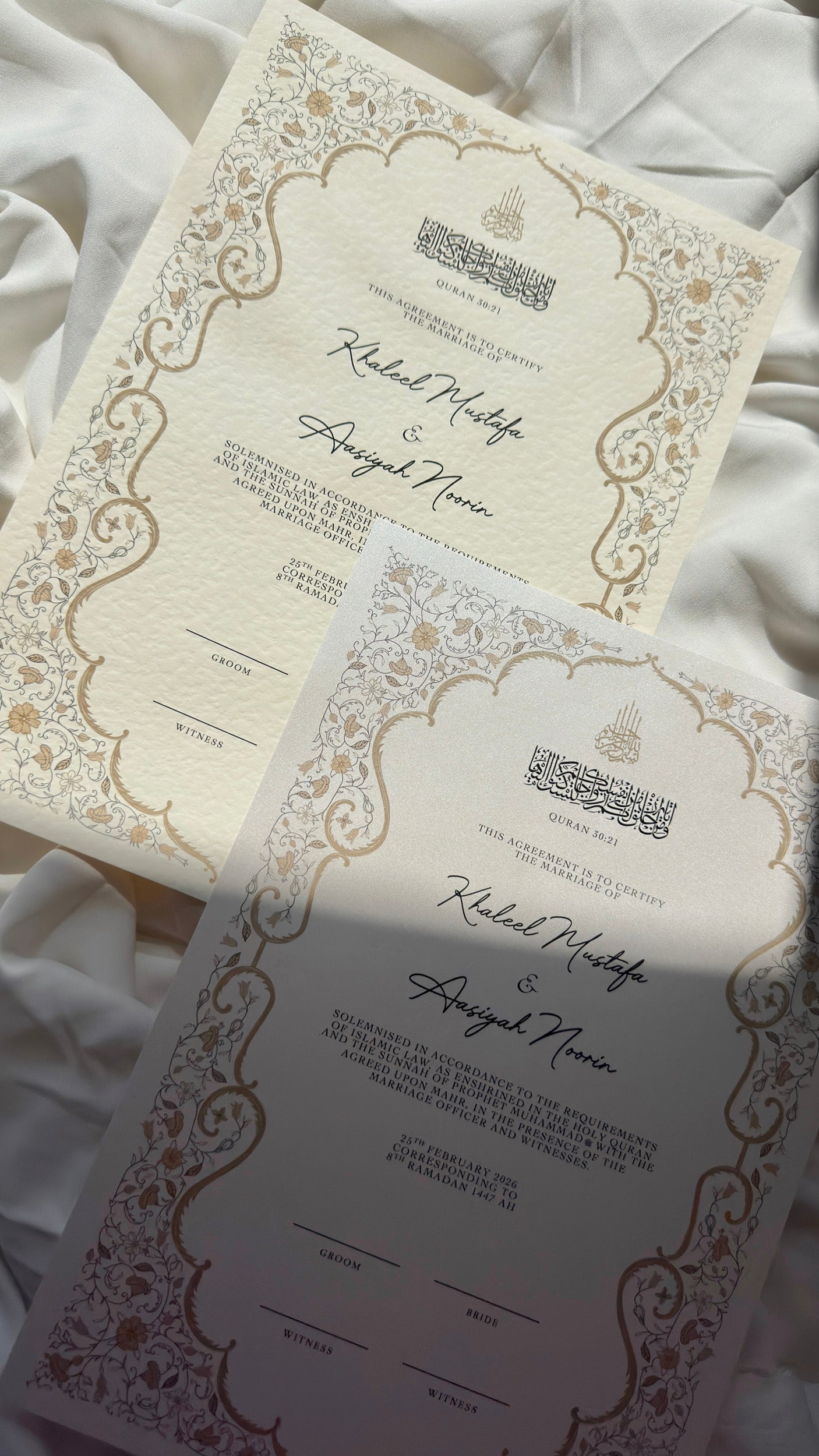 Nikah Certificate - Garden of Light