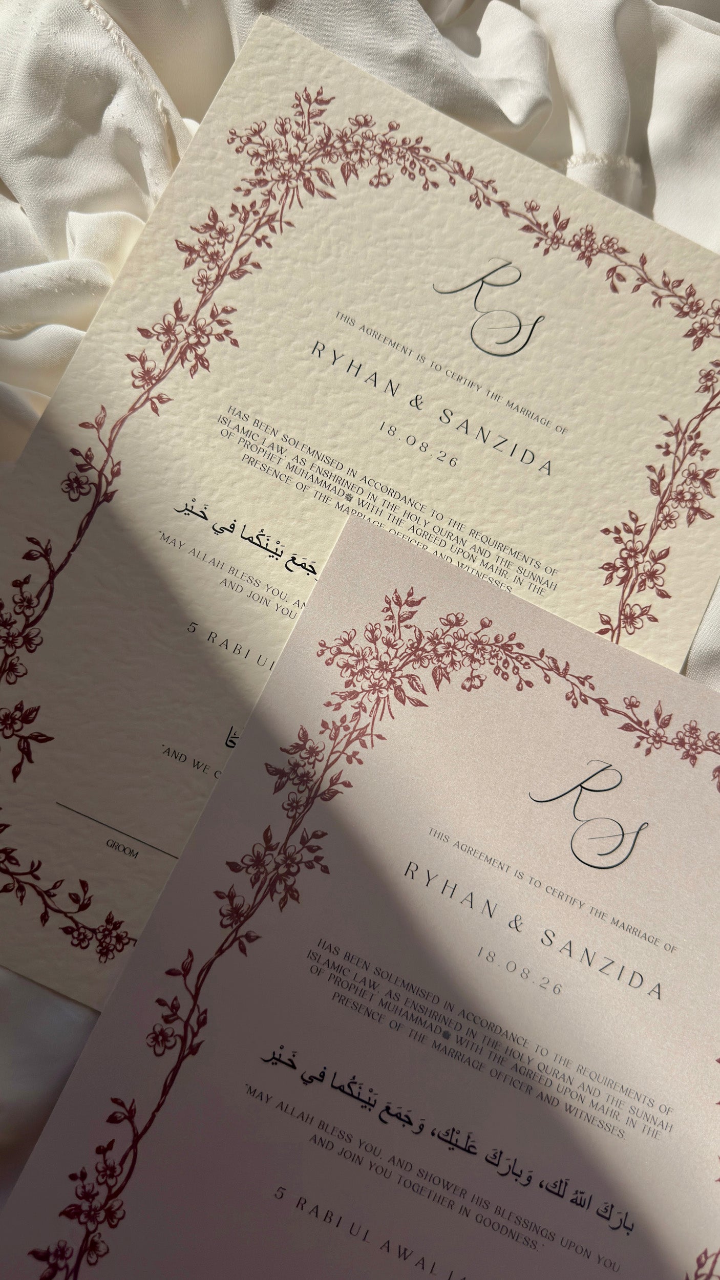 Nikah Certificate - The Crimson Vow