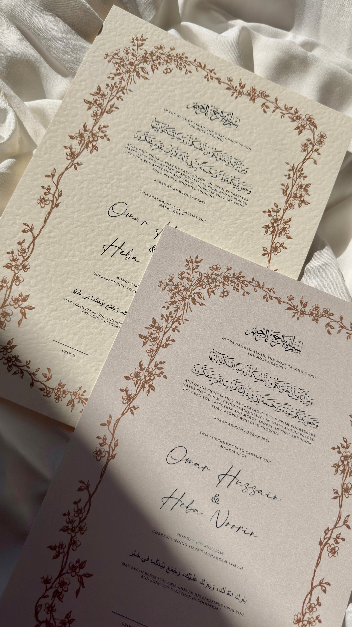 Nikah Certificate - The Gentle Bloom