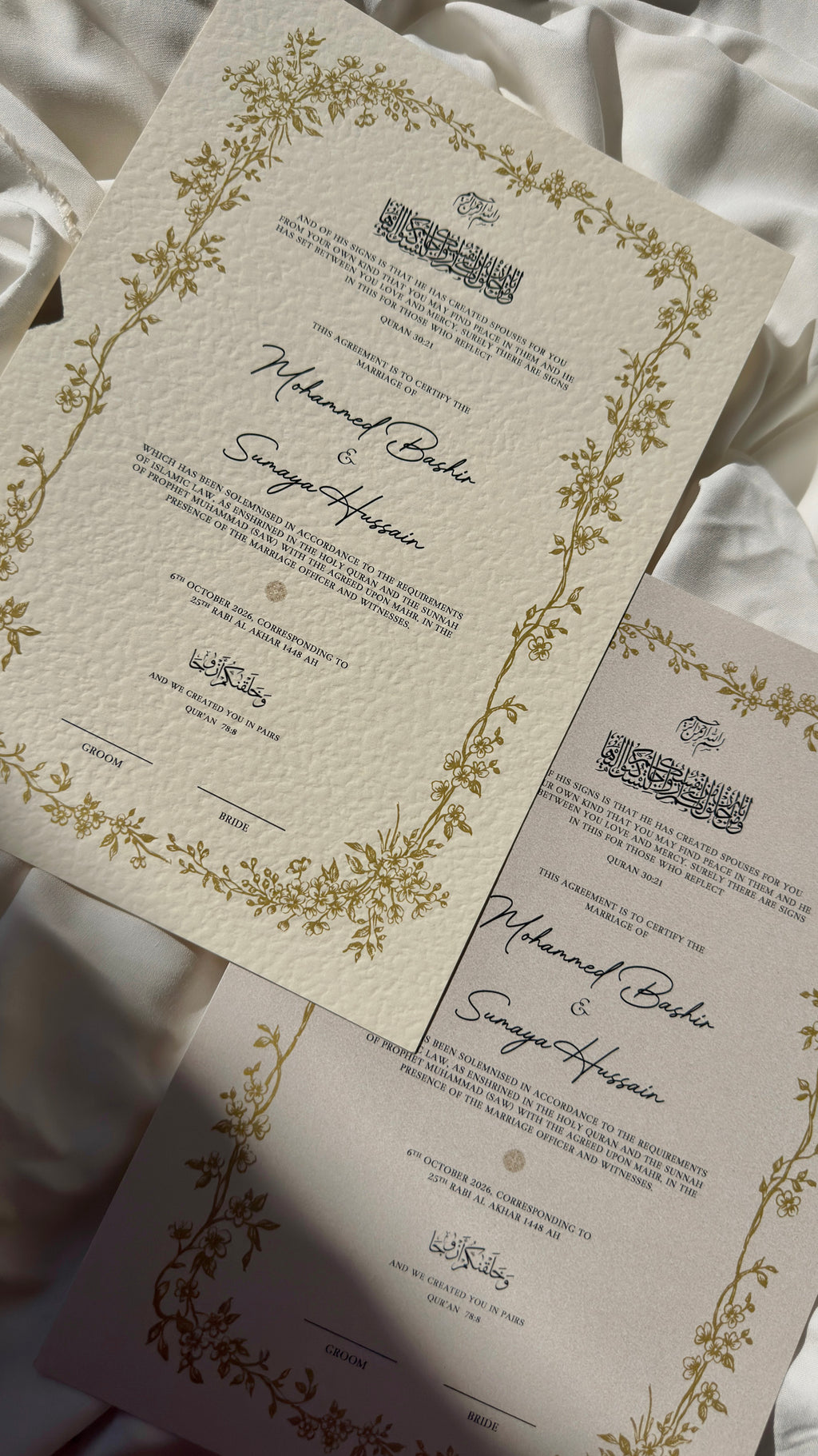 Nikah Certificate - The Everlasting Covenant + Pen