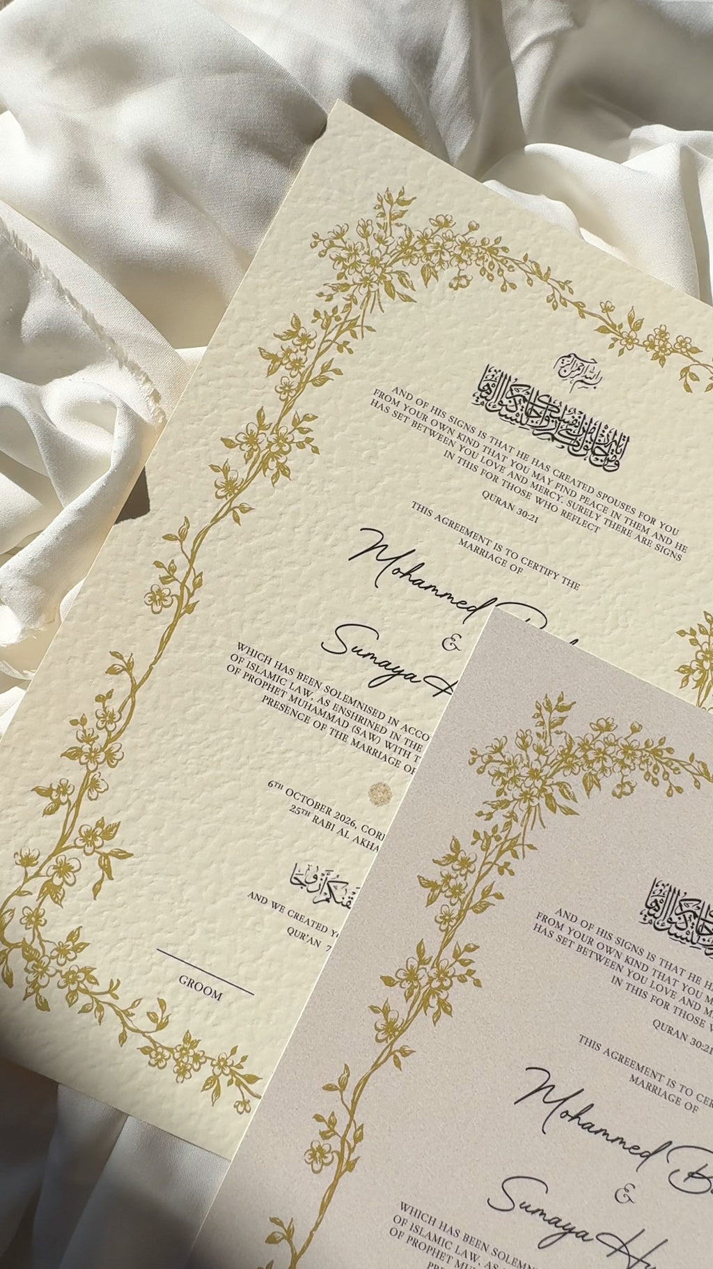 Nikah Certificate - The Everlasting Covenant + Pen
