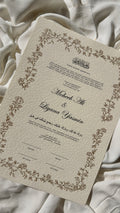 Nikah Certificate - Leaves of Union
