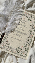 Nikah Certificate - The Blooming of Two Hearts + Pen