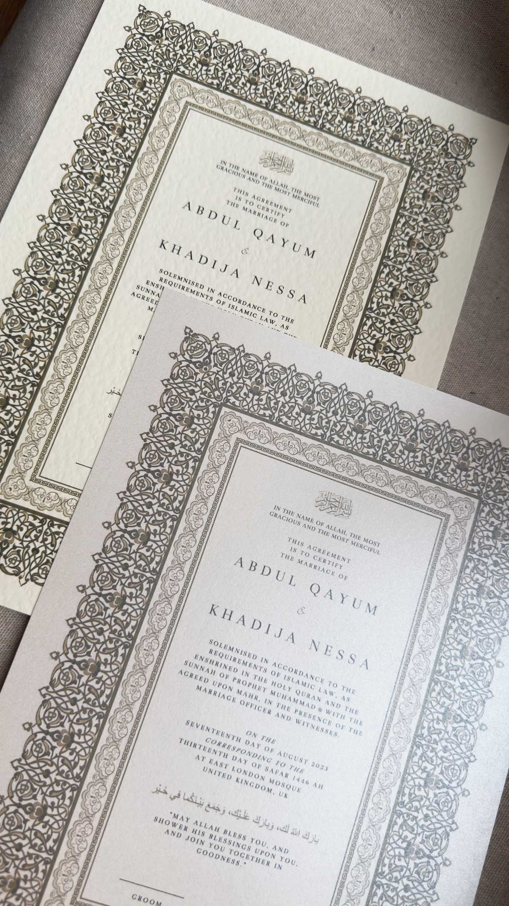 Nikah Certificate - Path of Happiness