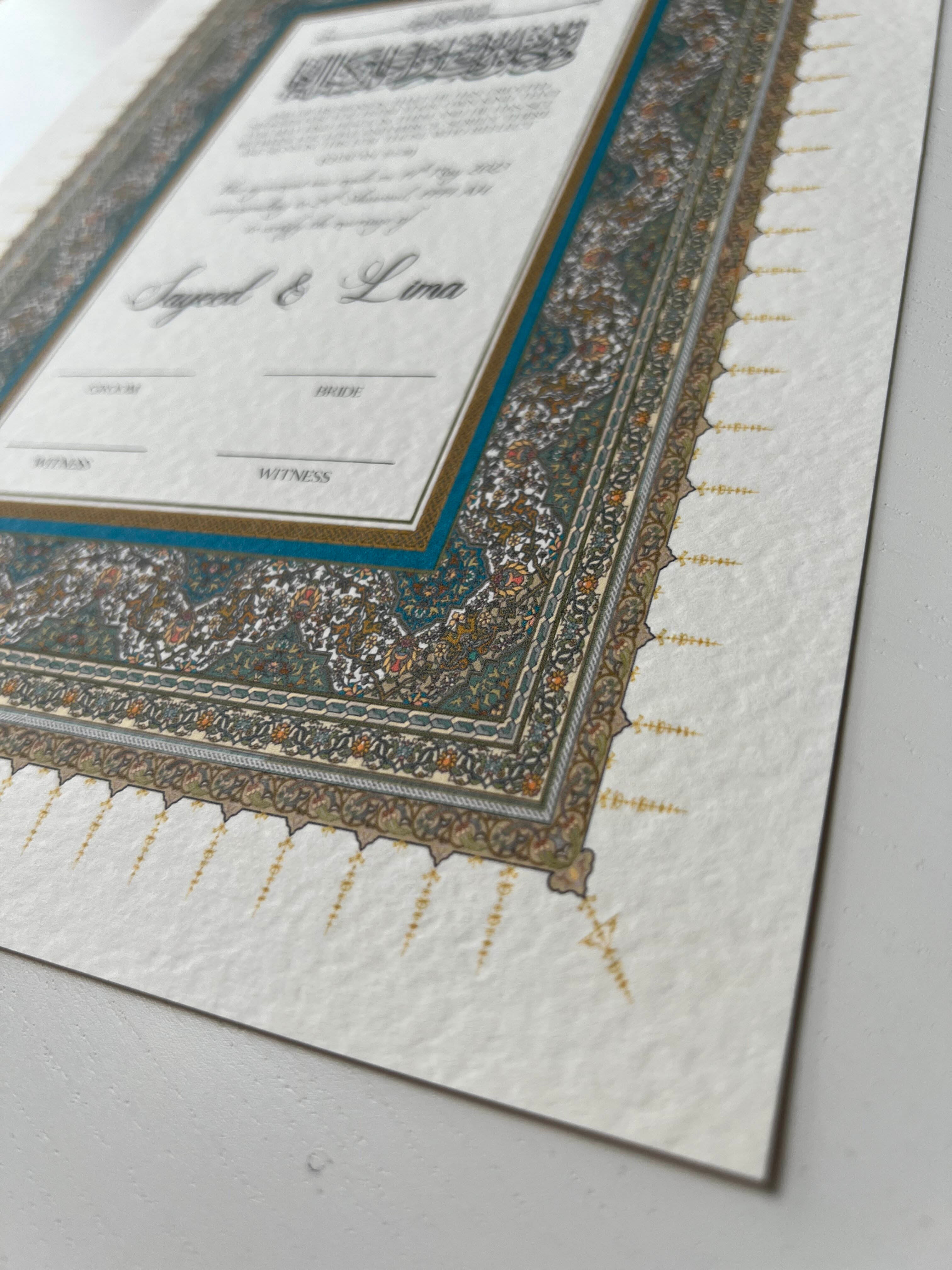 Nikah Certificate - Charter of Love