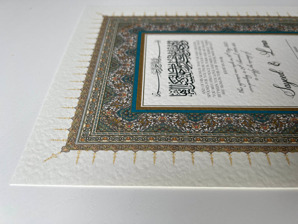 Nikah Certificate - Charter of Love