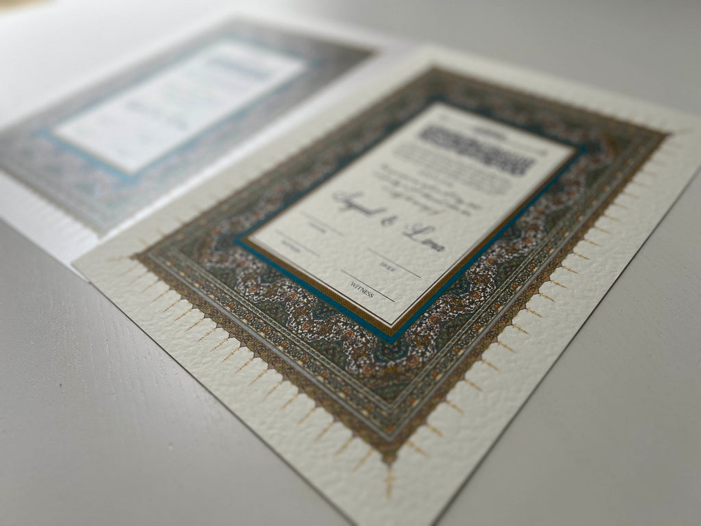 Nikah Certificate - Charter of Love