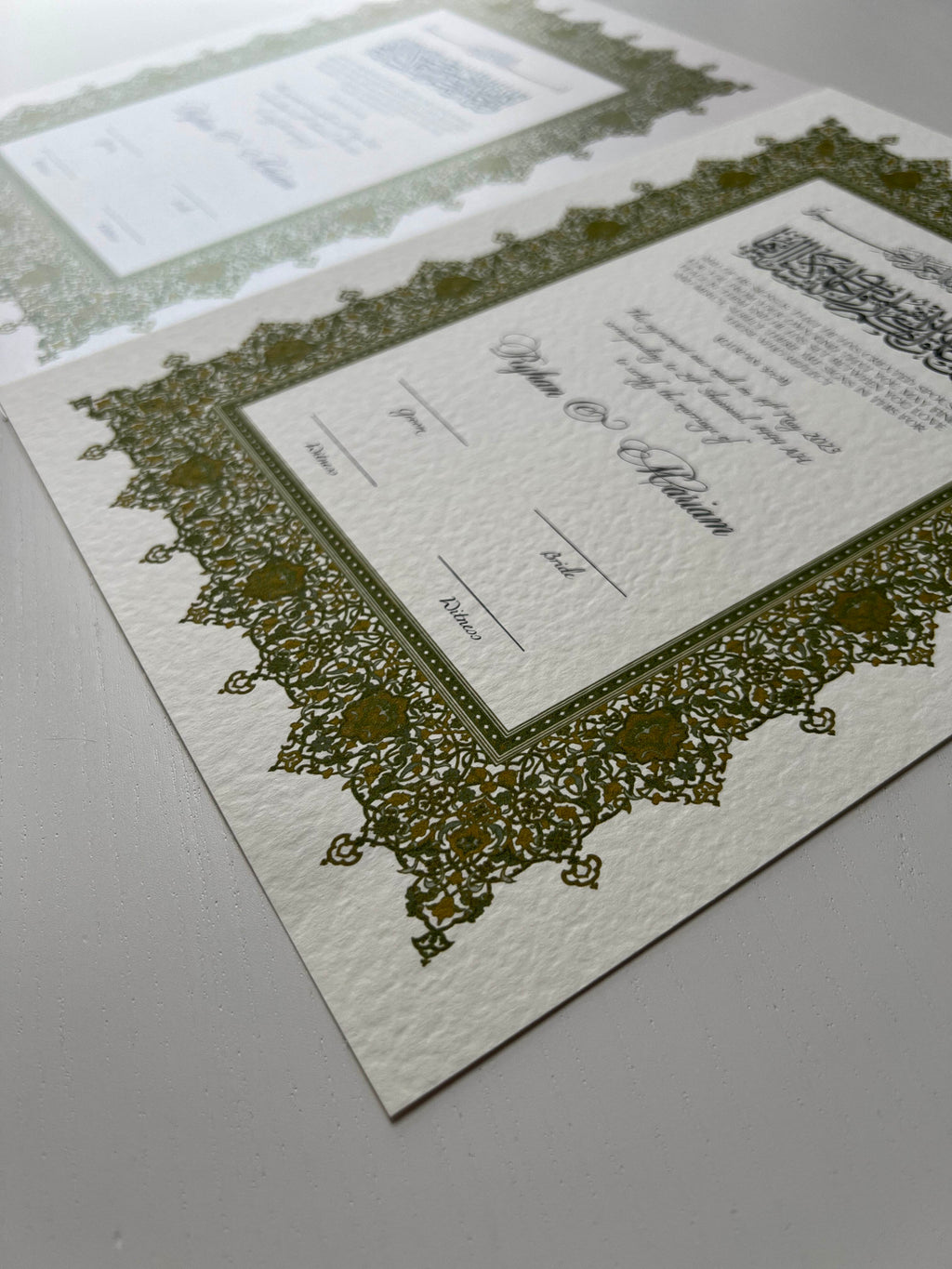 Nikah Certificate - Tale of Happiness