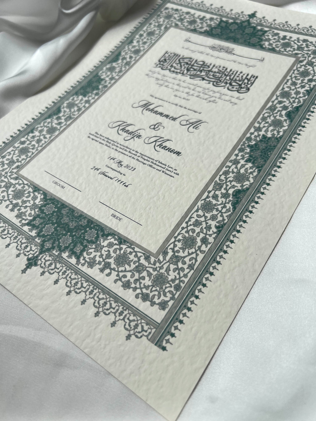 Nikah Certificate - Light of Life