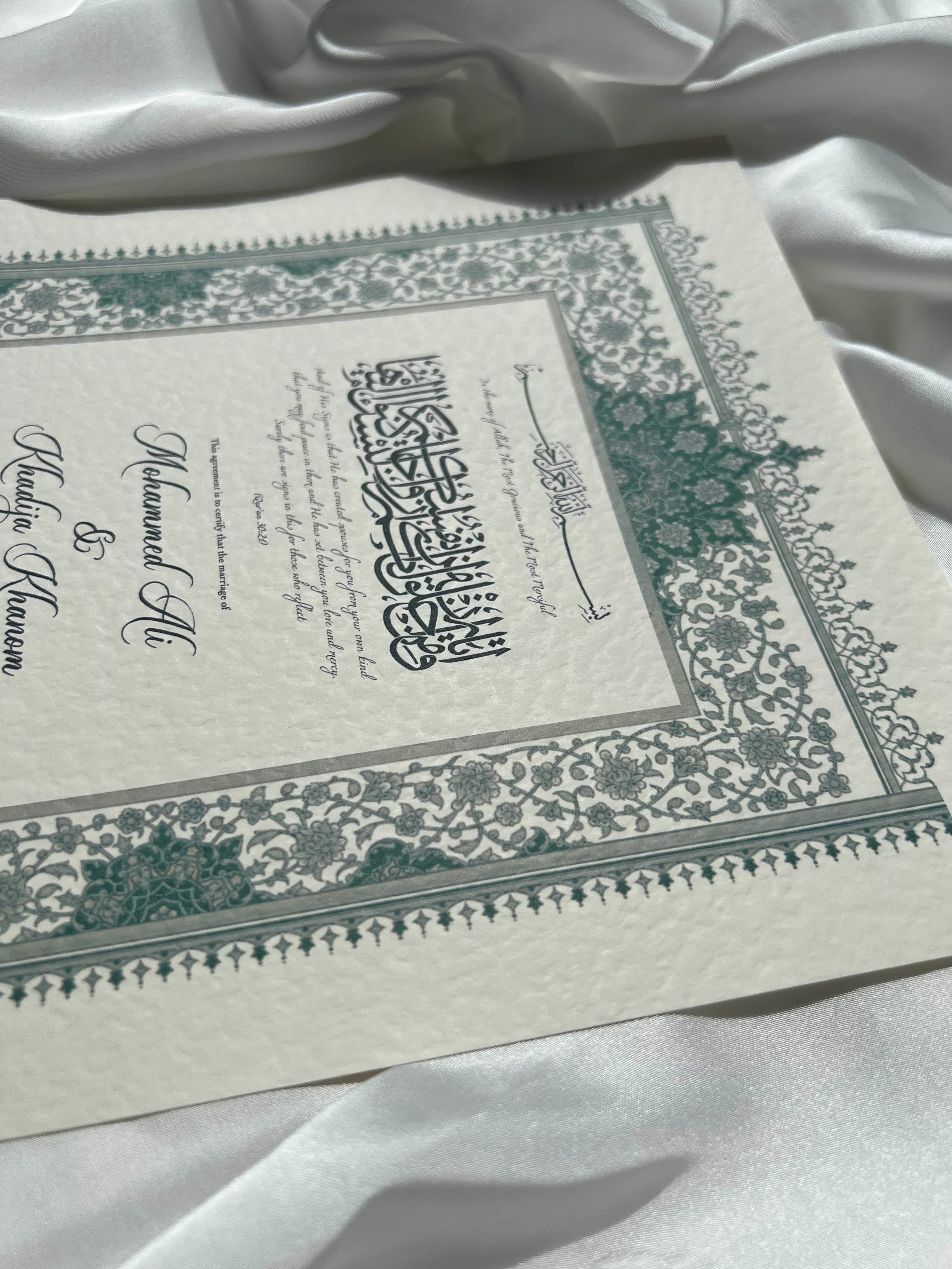 Nikah Certificate - Light of Life
