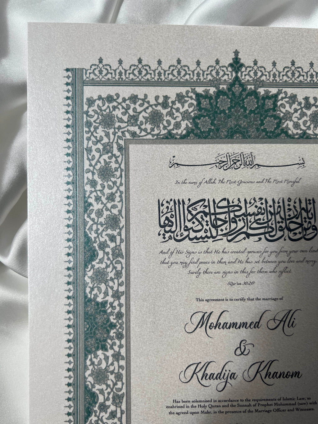 Nikah Certificate - Light of Life