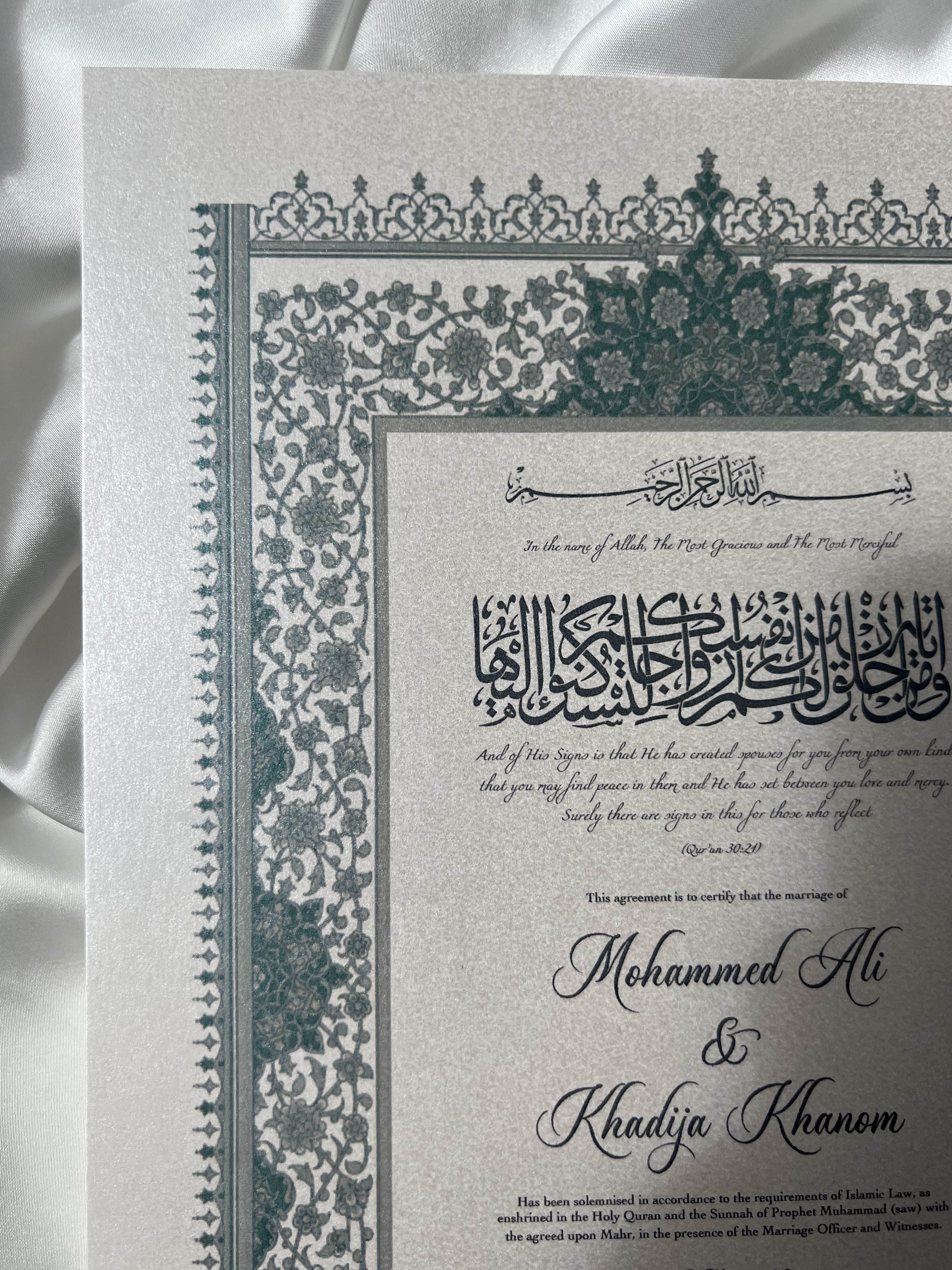 Nikah Certificate - Light of Life