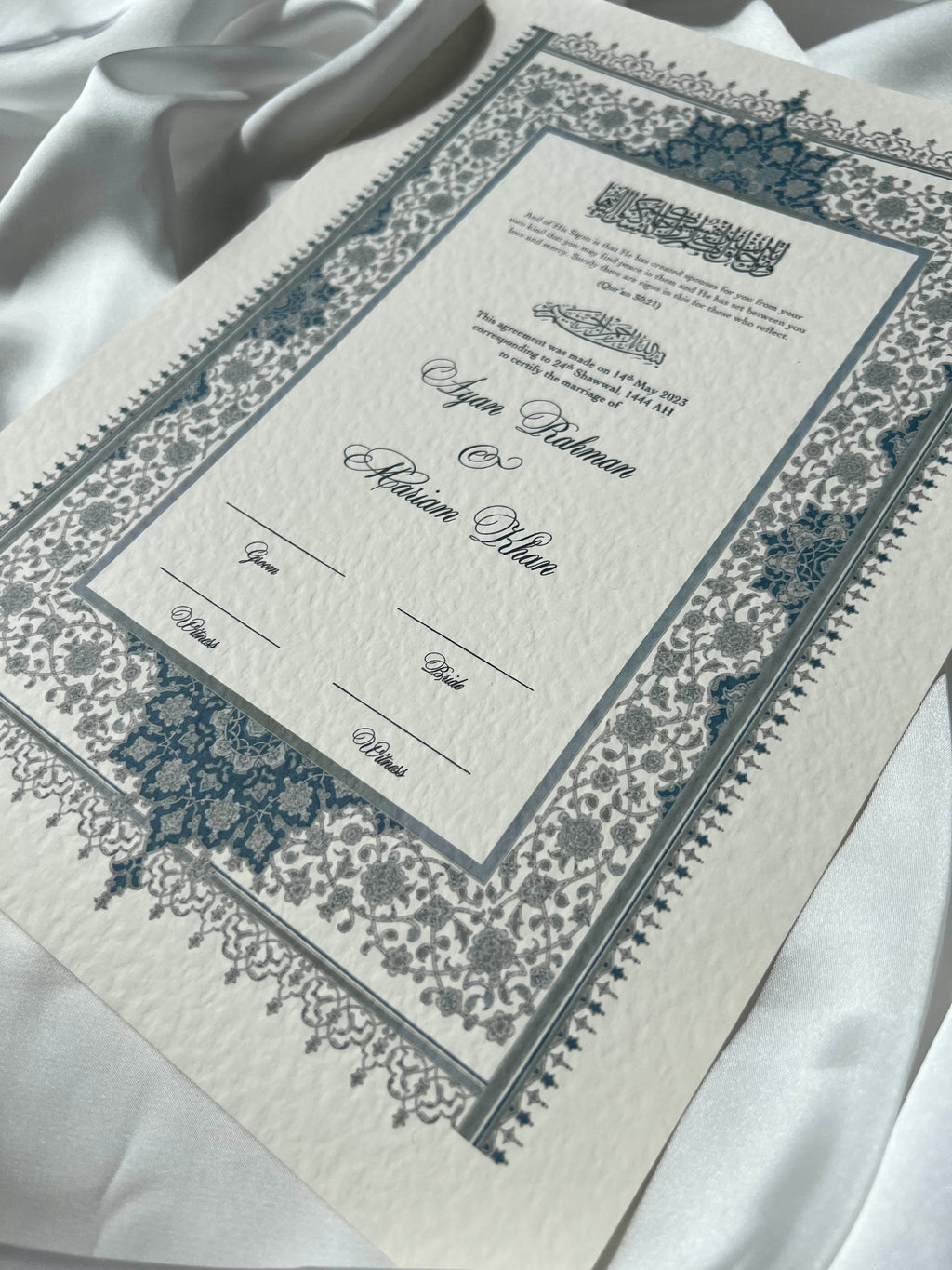 Nikah Certificate - Gems of the Sea + Pen