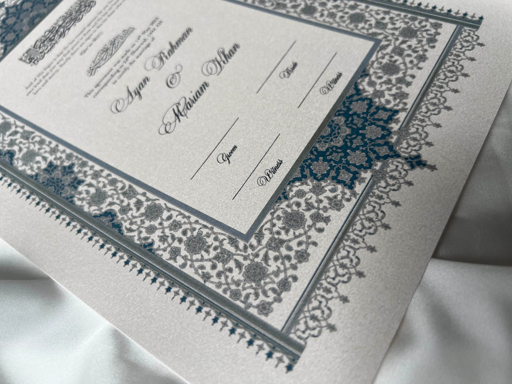 Nikah Certificate - Gems of the Sea + Pen