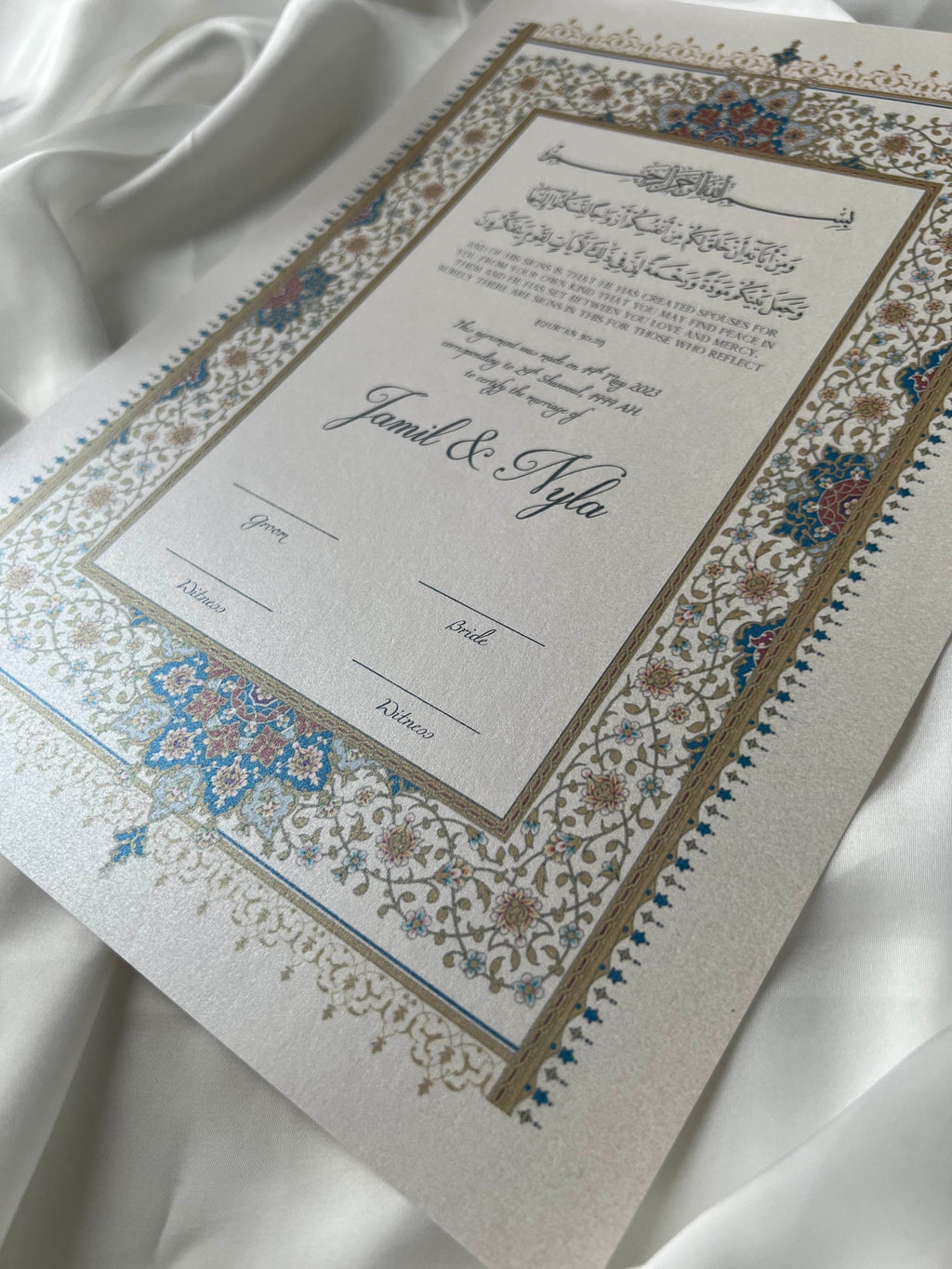 Nikah Certificate - Treasure of Emotions