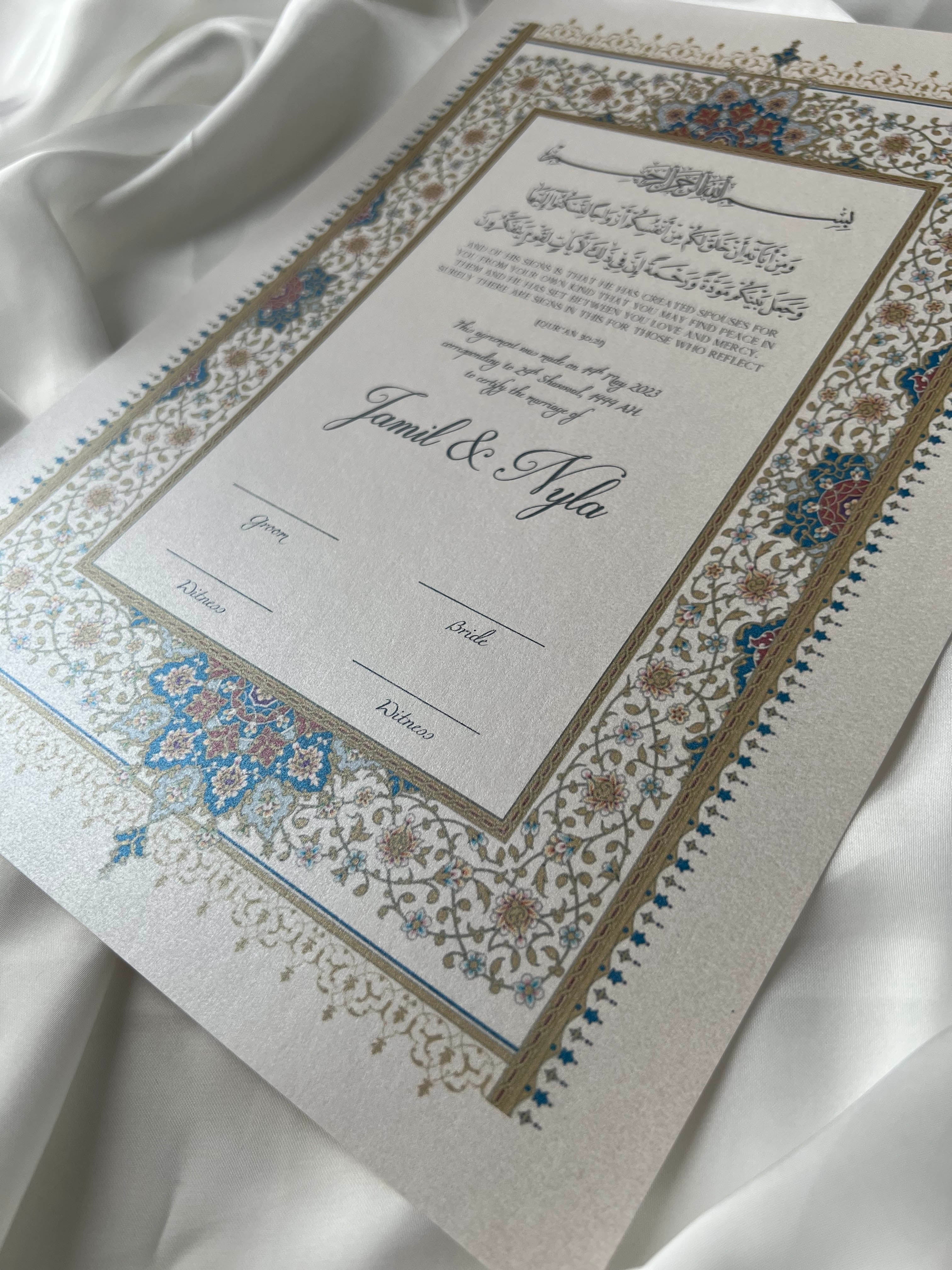 Nikah Certificate - Treasure of Emotions